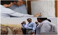 بازديد معاون برنامه ريزي صنايع كوچك و شهرك هاي صنعتي ايران و مديرعامل شركت شهرك هاي صنعتي هرمزگان از اجراي شبكه توزيع اب شهرك صنعتي خليج فارس