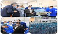 بازدید استاندار هرمزگان از خط تولیدشرکت آب معدنی ملس رودان