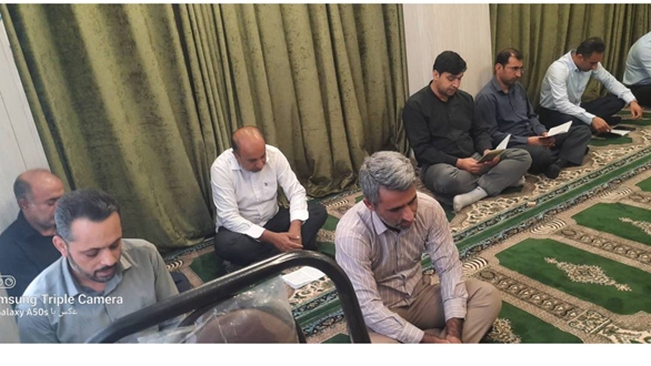 برگزاری مراسم زیارت عاشورا در محرم الحرام در نمازخانه شرکت شهرکهای صنعتی استان هرمزگان